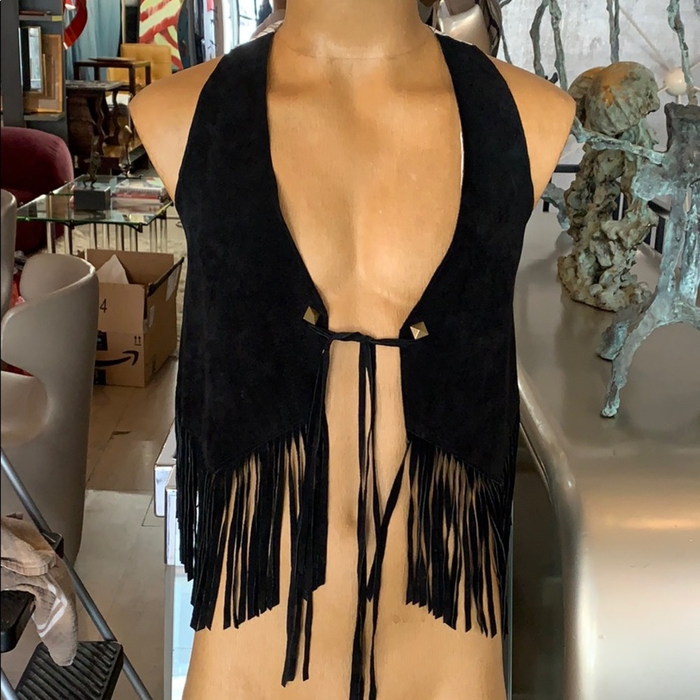 Fringe Suede Vest Made in the USA by Georgie sz8